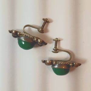 Boho Vintage Silver and Turquouse Earrings